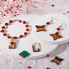 Cheriswelry 12Pcs 6 Styles Transparent Resin & Walnut Wood Pendants RESI-CW0001-14-22