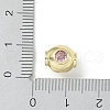 Rack Plating Brass Micro Pave Cubic Zirconia Beads KK-A220-24B-G-3