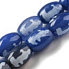 Blue Tibetan Style dZi Beads Strands TDZI-NH0001-C05-01-1