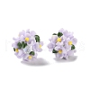 Luminous Polymer Clay Rhinestone Floral Ball Beads CLAY-U002-01D-4