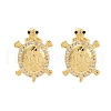 Rack Plating Brass Micro Pave Clear Cubic Zirconia Stud Earrings for Women EJEW-C125-31G-4
