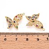 Brass Micro Pave Cubic Zirconia Pendants KK-N261-15G-3