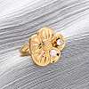 304 Stainless Steel Adjustable Cuff Rings for Women RJEW-B126-05G-02-1