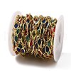Brass Glass Horse Eye Link Chains CHC-R001-03G-03-3