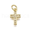 Brass Micro Pave Cubic Zirconia Pendants KK-Z100-39G-03-1