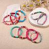 Love Bless Stretch Bracelet Sets for Teen Girl Women BJEW-SW00006-5