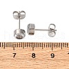 304 Stainless Steel Clear Cubic Zirconia Stud Earrings EJEW-Q044-07P-3