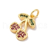 Brass Micro Pave Cubic Zirconia Pendants KK-F894-05G-2