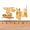 Flower with C-Shaped 304 Stainless Steel Stud Earrings for Women EJEW-A131-01C-G-5
