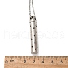 304 Stainless Steel Black Paw Print Column Keepsake Ashes Memorial Pendant Necklaces NJEW-P326-05P-5