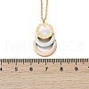 304 Stainless Steel Roman Numeral 3 Ring Pendant Necklaces NJEW-V001-06P-01-2