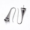 Anti-Tarnish Rhodium Plated 925 Sterling Silver Earring Hook Findings STER-M102-01P-1