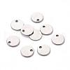 Non-Tarnish 201 Stainless Steel Stamping Blank Tag Pendants STAS-T058-8mm-P-1