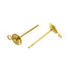 304 Stainless Steel Stud Earring Findings STAS-P370-02C-G-2
