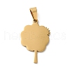 Ion Plating(IP) 304 Stainless Steel Pendants STAS-C079-06G-1