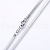 304 Stainless Steel Herringbone Chain Necklaces X-NJEW-P226-09P-2