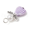 Acrylic Alloy Pendants PALLOY-JF03798-5