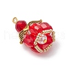 Faceted Glass Pendants PALLOY-MZ00582-4