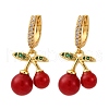 Brass Micro Pave Cubic Zirconia Hoop Earrings EJEW-D322-09G-4