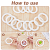 DICOSMETIC 12Pcs Ring Silicone Beads SIL-DC0001-78-4