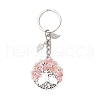 Flat Round with Tree of Life Alloy Keychains KEYC-MZ00039-01-1