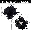 Women's Feather Aligator Hair Clips OHAR-WH0034-13A-2