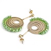 Real 14K Gold Plated 304 Stainless Steel Boho Stud Earrings EJEW-K294-05G-02-2