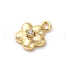 Brass Micro Pave Cubic Zirconia Charms KK-D371-04A-G-2