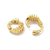 Brass Micro Pave Cubic Zirconia Hoop Earring EJEW-C088-01C-G-2