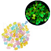 ARRICRAFT 80Pcs 5 Colors Luminous Resin Decoden Cabochons RESI-AR0001-35-3