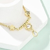 Brass Micro Pave Clear Cubic Zirconia Charm Bracelets for Women BJEW-C083-06G-3