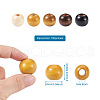 Craftdady 100Pcs 5 Colors Wooden Beads WOOD-CD0001-13-8