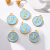 Golden Plated Alloy Enamel Charms ENAM-S118-04F-4