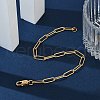 PVD Vacuum Plating 304 Stainless Steel Paperclip Chain Bracelets X-BJEW-I295-15G-5