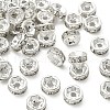 Brass Rhinestone Spacer Beads RB-YW0001-04C-01S-2