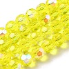 Electroplate Transparent Glass Beads Strands EGLA-A035-T8mm-L03-1