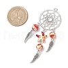 Woven Net/Web with Feather Pendants PALLOY-JF03977-2