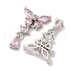 Brass Micro Pave Cubic Zirconia Pendants KK-K378-21P-2
