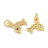 Brass Micro Pave Cubic Zirconia Pendants KK-U073-05G-2