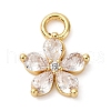 Brass Micro Pave Cubic Zirconia Pendants KK-I276-05G-02B-1