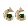 Brass Micro Pave Cubic Zirconia Pendants KK-G439-40G-2