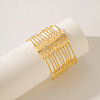Brass Hollow Flower Wide Link Chain Bracelets for Women HJ5719-4
