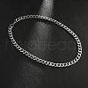 201 Stainless Steel Curb Chain Necklaces for Men NJEW-Q336-07B-P-3