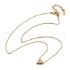 304 Stainless Steel Crystal Rhinestone Pendant Cable Chain Necklaces for Women NJEW-C062-01A-G-4