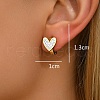 Exquisite Stainless Steel Rhinestone Hoop Earrings AK6534-2-2