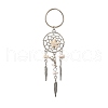 Alloy Magnesite Synthetic Turquoise Keychain HJEW-JKC01249-3