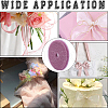 20 Yards Polyester Velvet Elastic Lace Trim with Pleated Organza Trimming OCOR-WH0087-06B-5