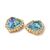 Moonlight Effect Heart Sew on Rhinestone RGLA-F079-01B-06-2