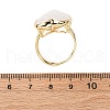 Heart Natural Gemstone Finger Rings RJEW-M076-03G-4
