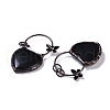 Natural Obsidian Heart Big Pendants G-B073-03R-05-2